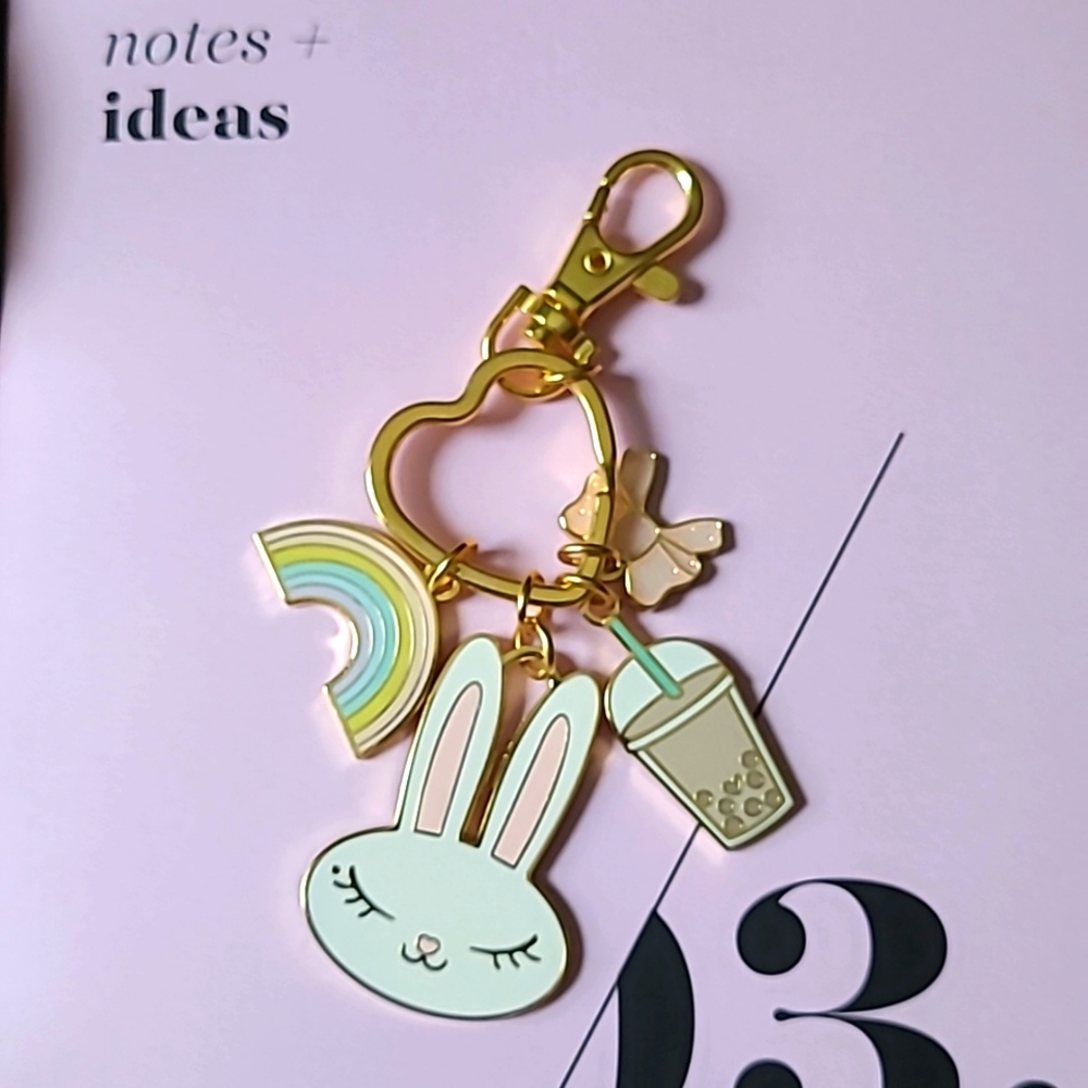 HTF simply gilded juniper iced coffee keychain, and an add on